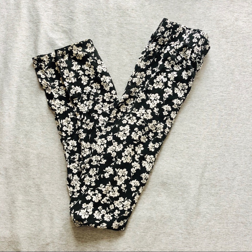 Forever 21 Floral High Waisted Pants